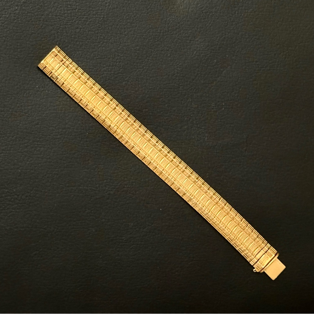 .925 Sterling Silver Milor 14K gold plated bracelet made in Milan Italy